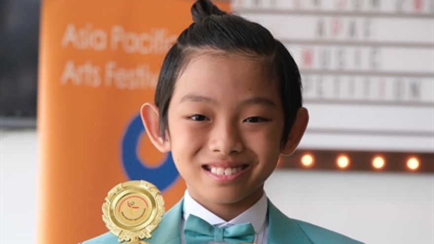 Boy, 11, wins double gold at Asia Pacific Arts Festival